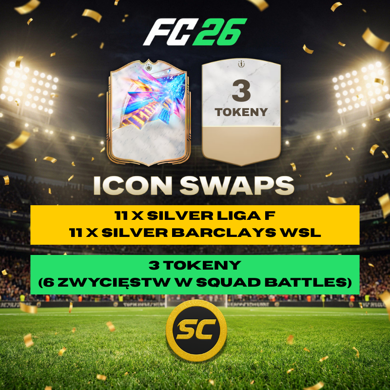 FC 26 Icon Swaps Boost - 3 Tokeny (6 zwycięstw w Squad Battles)